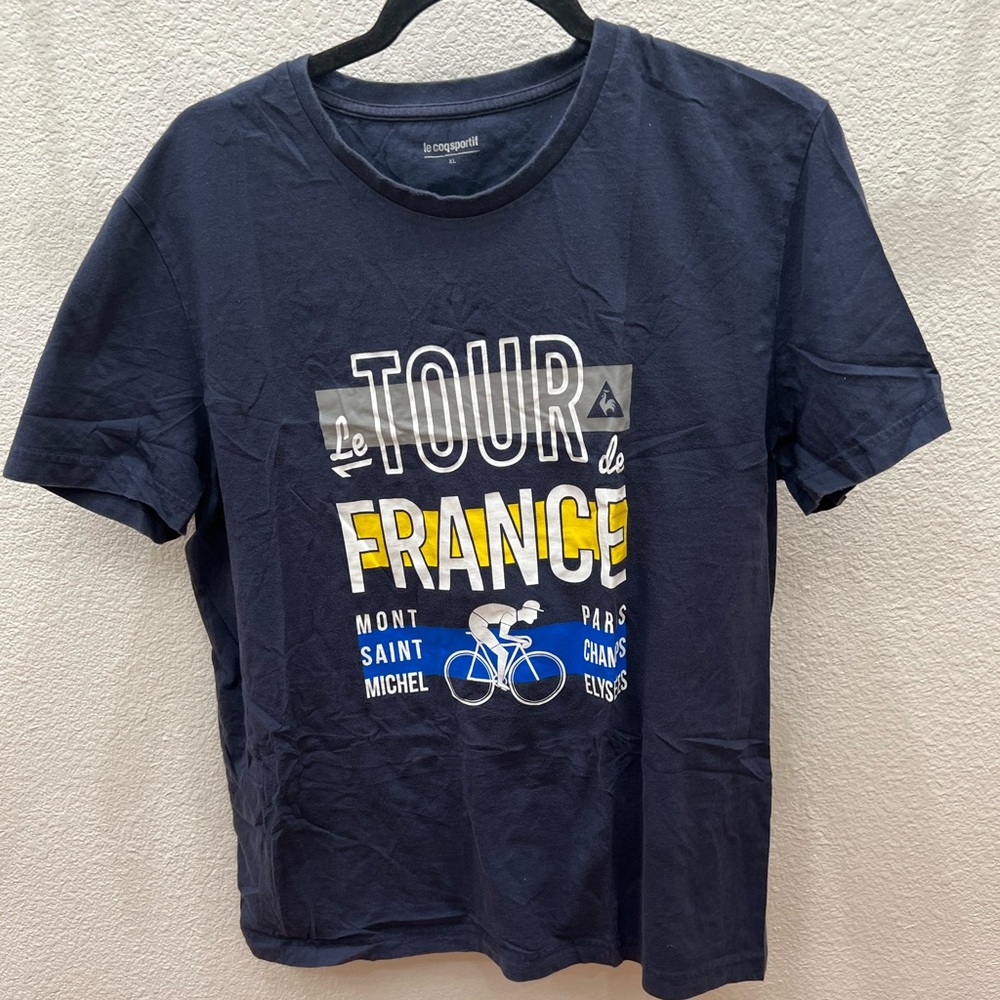Men’s Blue Tour De France T-Shirt Size XL (fits like a large) BRAND NEW